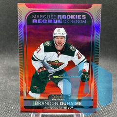 2021-22 O-Pee-Chee Platinum Marquee Rookies Sunset #293 Brandon Duhaime Wild